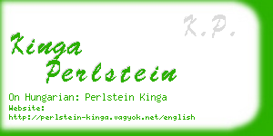 kinga perlstein business card